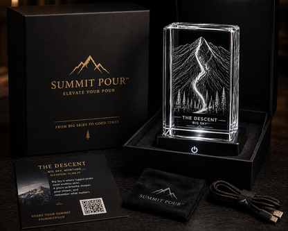 The Ridge - k9 Crystal Engraving