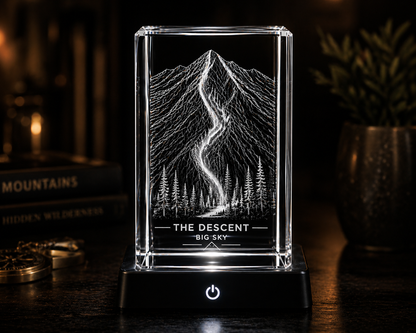 The Ridge - k9 Crystal Engraving