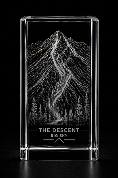 The Ridge - k9 Crystal Engraving